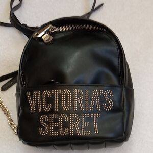 Victoria's Secret Black and Gold Backpack